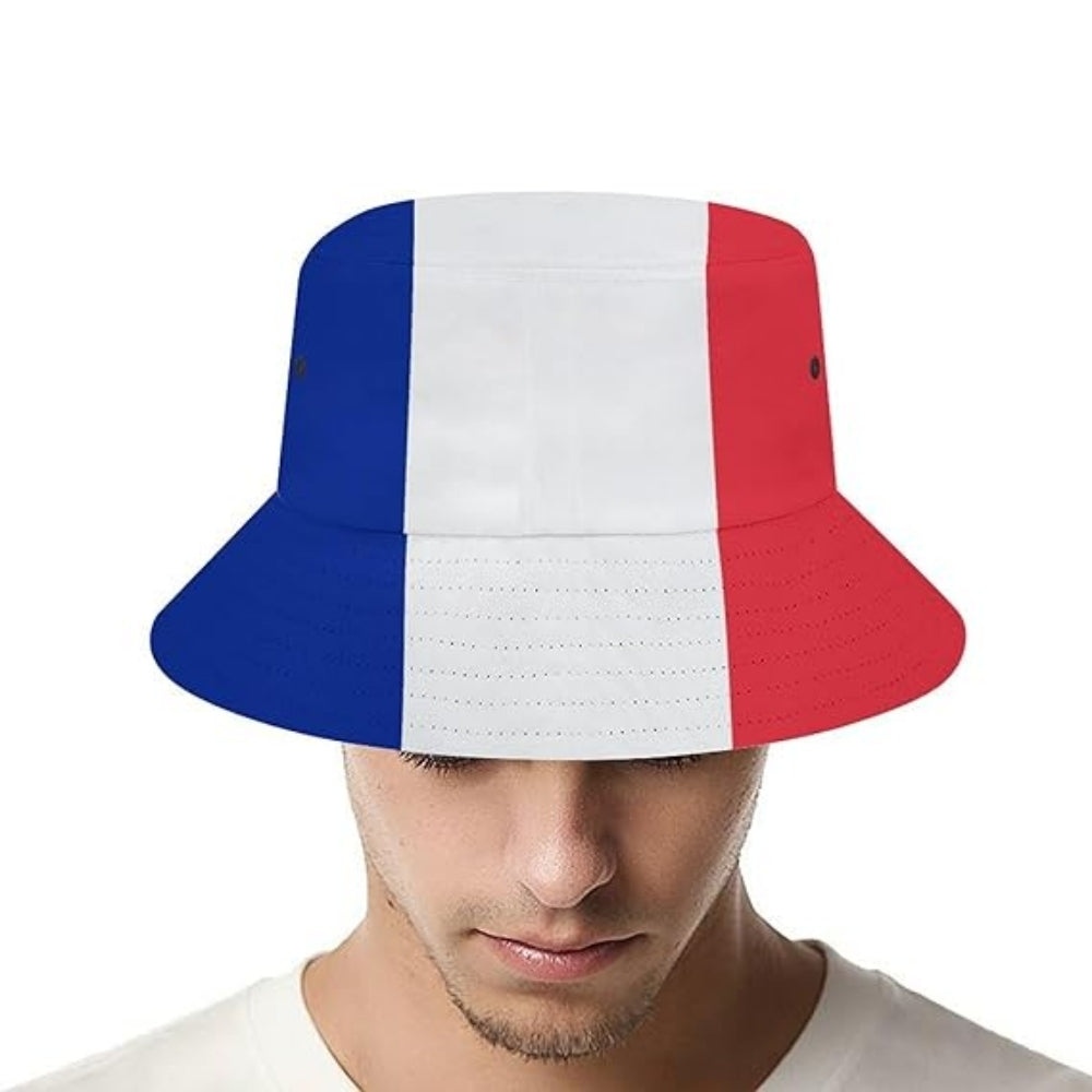 Wholesale France Football Flag Bucket Hat Cap