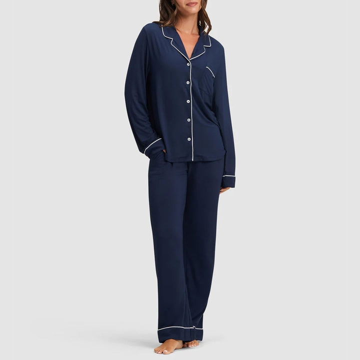 Ladies Plain Sleepwear Pajama Set Wholesale Night Suit Home Wear