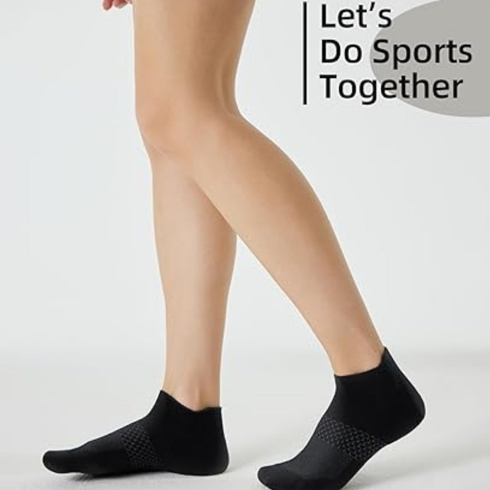 Women's Ankle Running Socks Cushioned Athletic Sport Socks with Tab