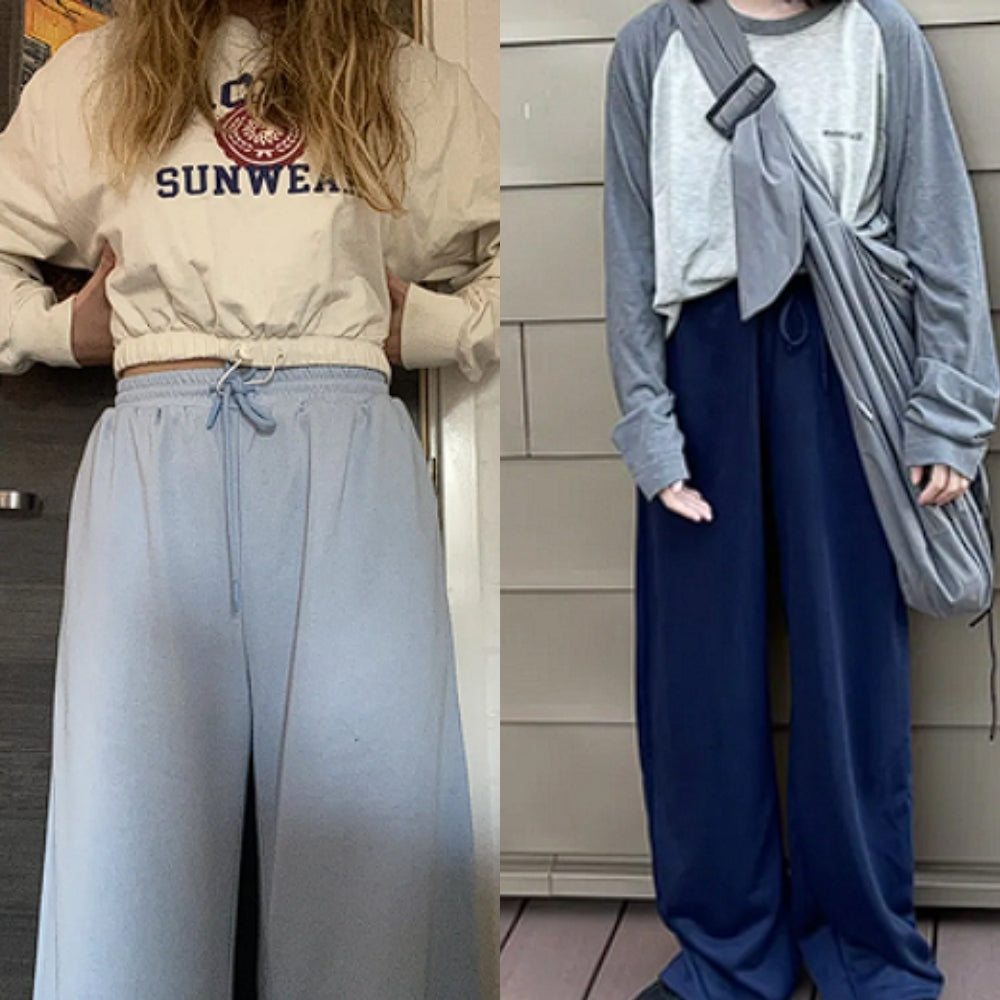 Wholesale Wide Leg Sweatpants Knitted Athletic Pants
