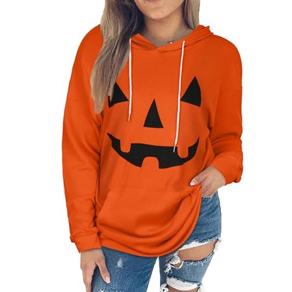 Womens Cotton Fleece Printed Hoodie