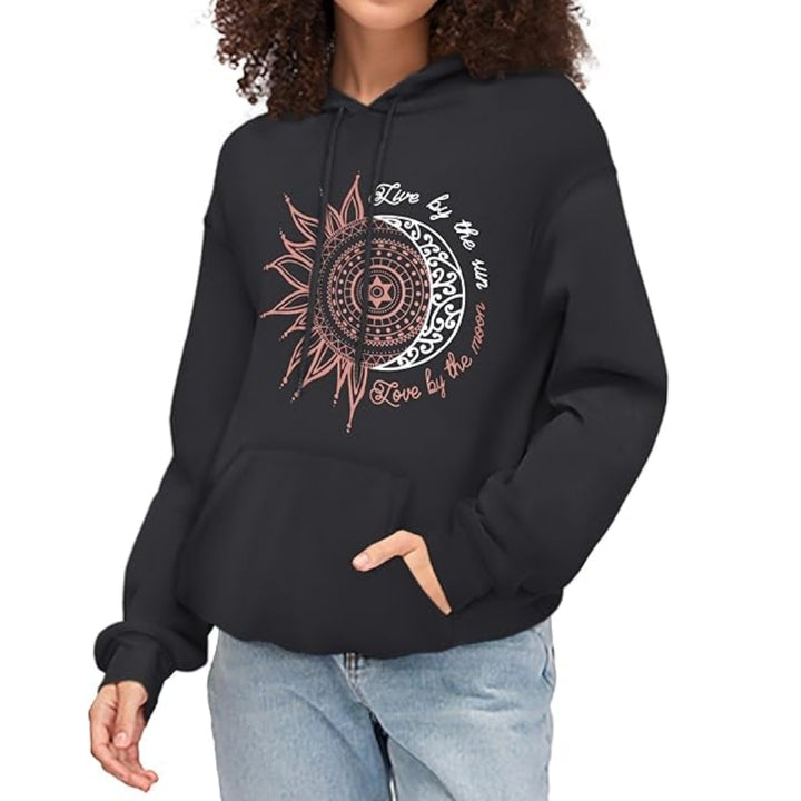 Womens Cotton Fleece Printed Hoodie