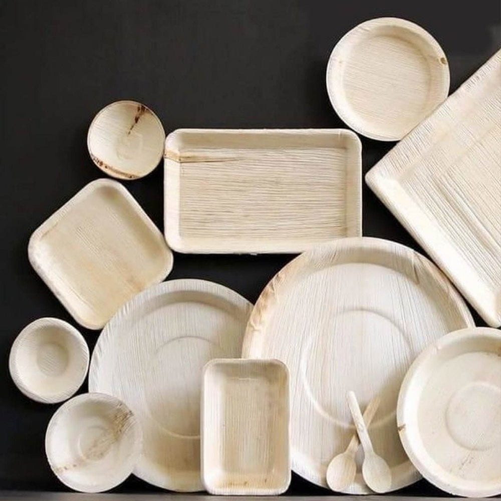 Wholesale Biodegradable Areca Palm Leaf Plates Eco-Safe Disposable Plates