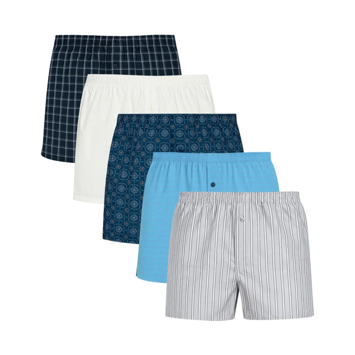 Mens Soft Breathable Cotton Woven Trunk Boxer Wholesale