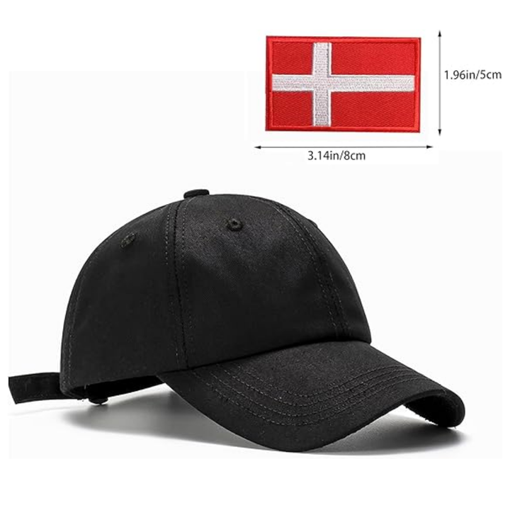 Embroidered Denmark Flag Patch Baseball Cap Wholesale