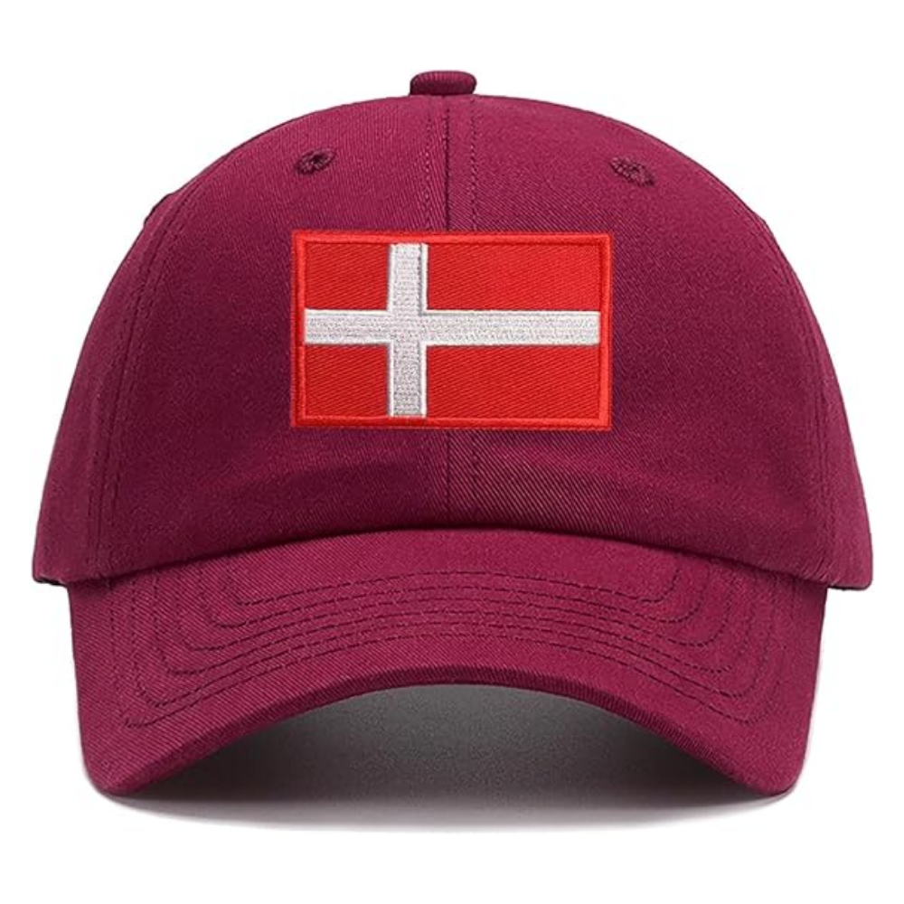 Embroidered Denmark Flag Patch Baseball Cap Wholesale