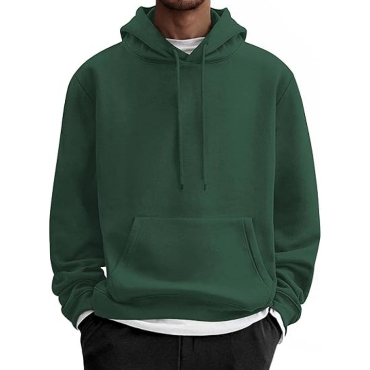 Men Cotton Fleece Hooded Sweatshirt