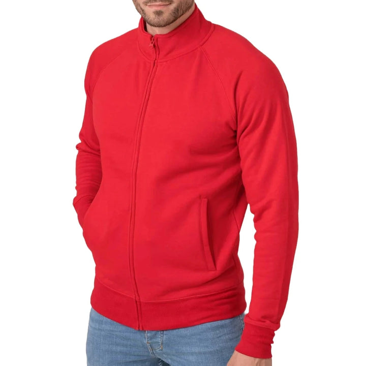 Men’s Lightweight Long-sleeve Terry Full Length Zipper Sweatshirt
