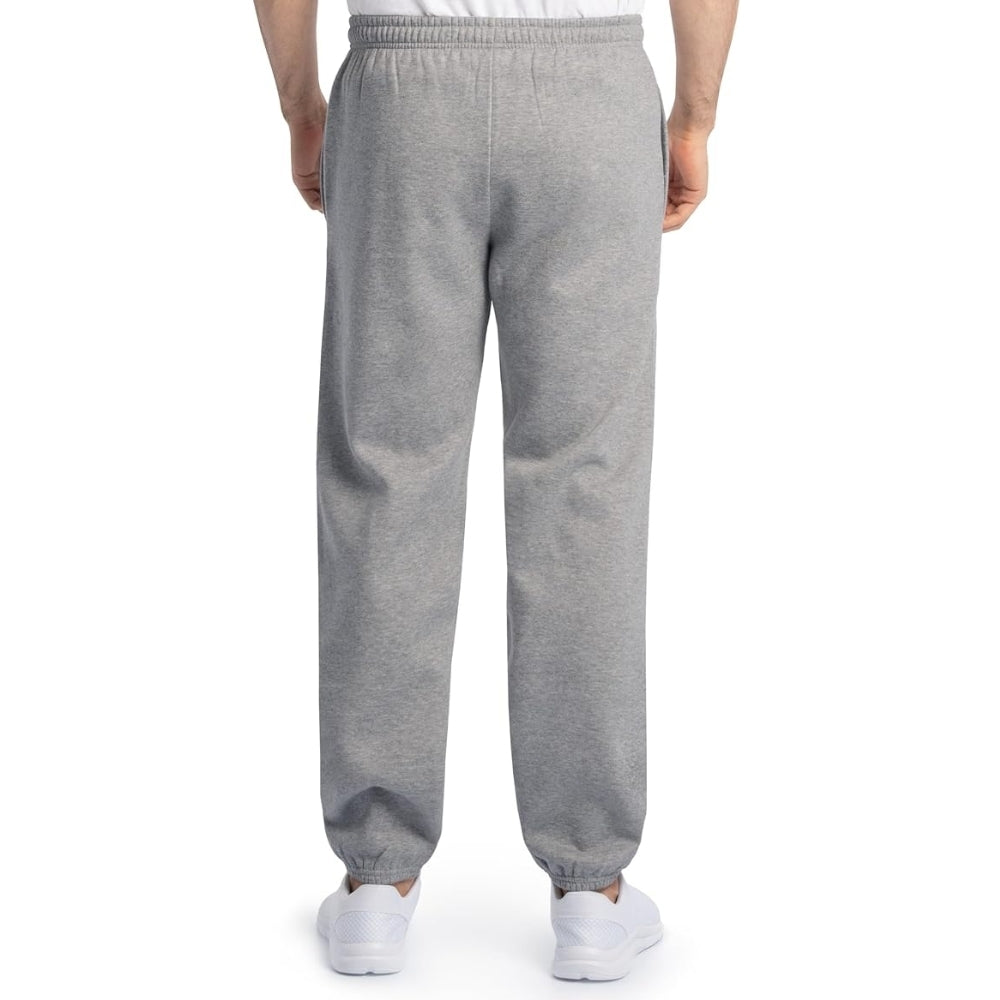 Fleece Elastic Bottom Sweatpants with Pockets, Relaxed Fit, Moisture Wicking, Breathable