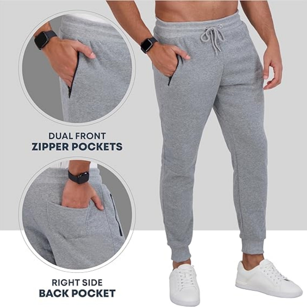 Mens Joggers with Zipper Pockets, Mens Sweatpants, Workout Sweats for Men