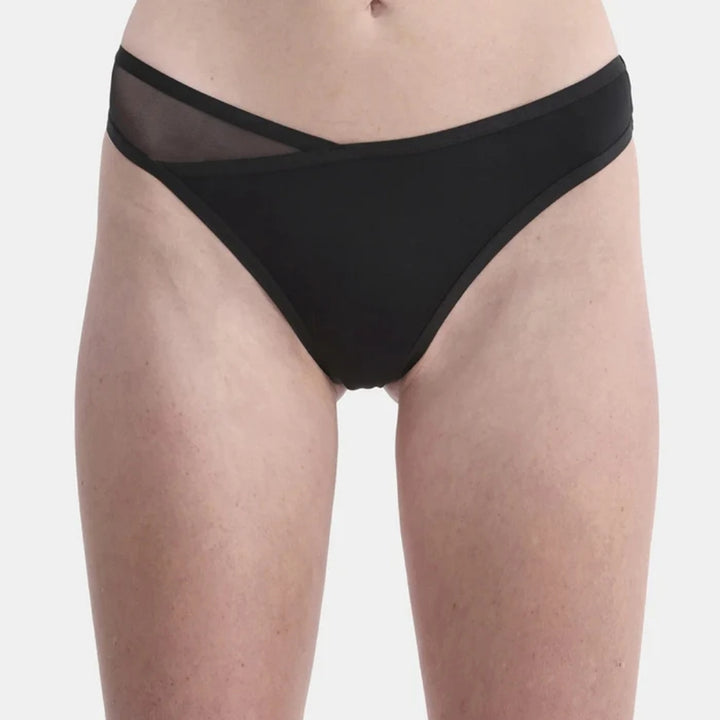 Womens Micro Minimal Coverage Tag-Free Thong Panty