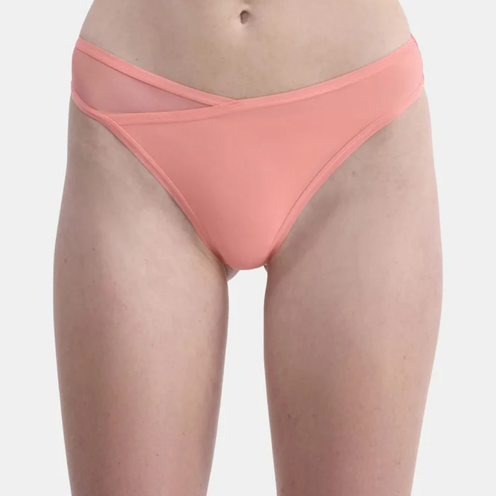 Womens Micro Minimal Coverage Tag-Free Thong Panty
