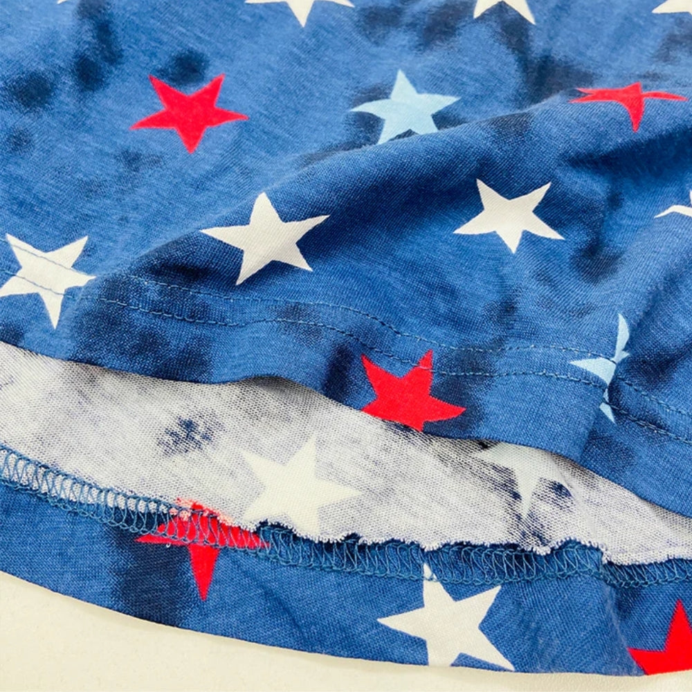 Womens Tie Dye Star Print Cotton Tank Top Wholesale Europe