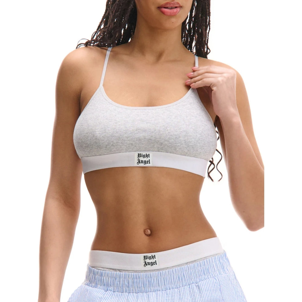 Ladies Adjustable Ribbed Padded Sports Bra Wholesale