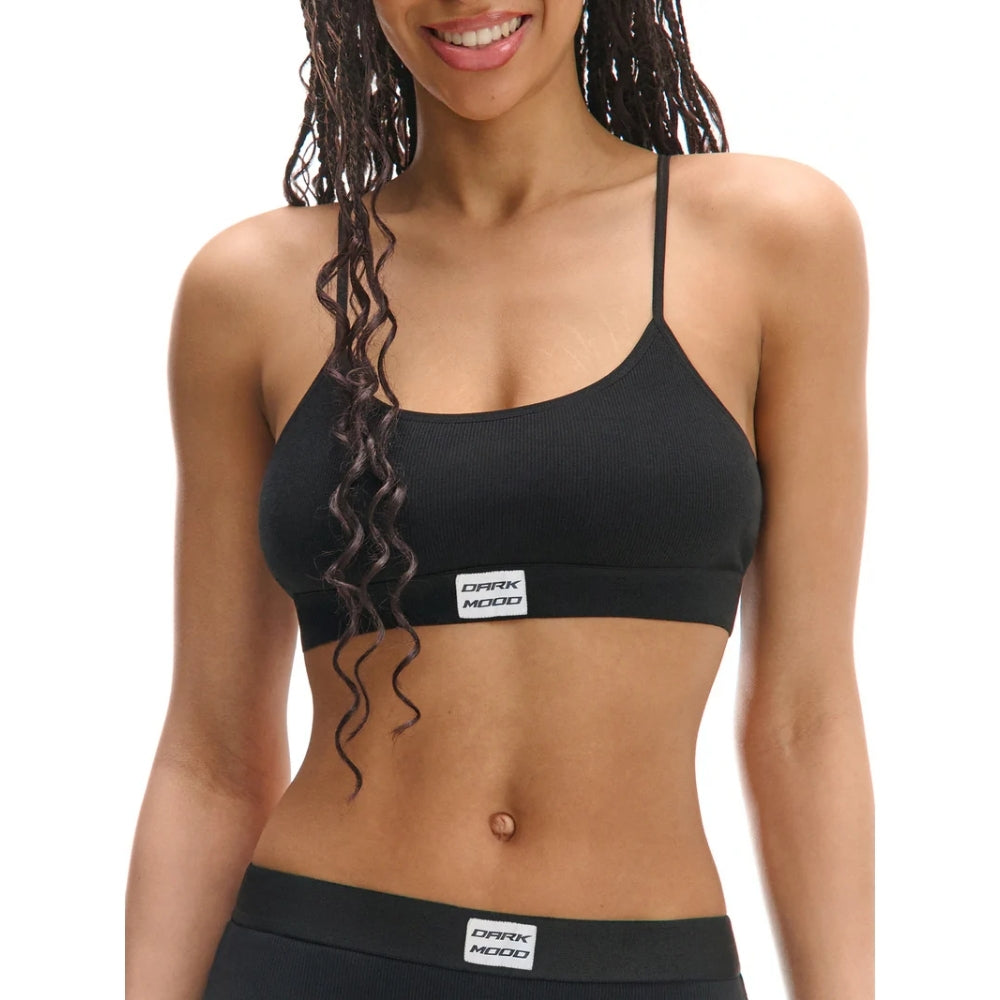 Ladies Adjustable Ribbed Padded Sports Bra Wholesale