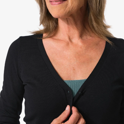 Womens Classic V-Neck Button-Down Long Sleeve Cardigan Sweater