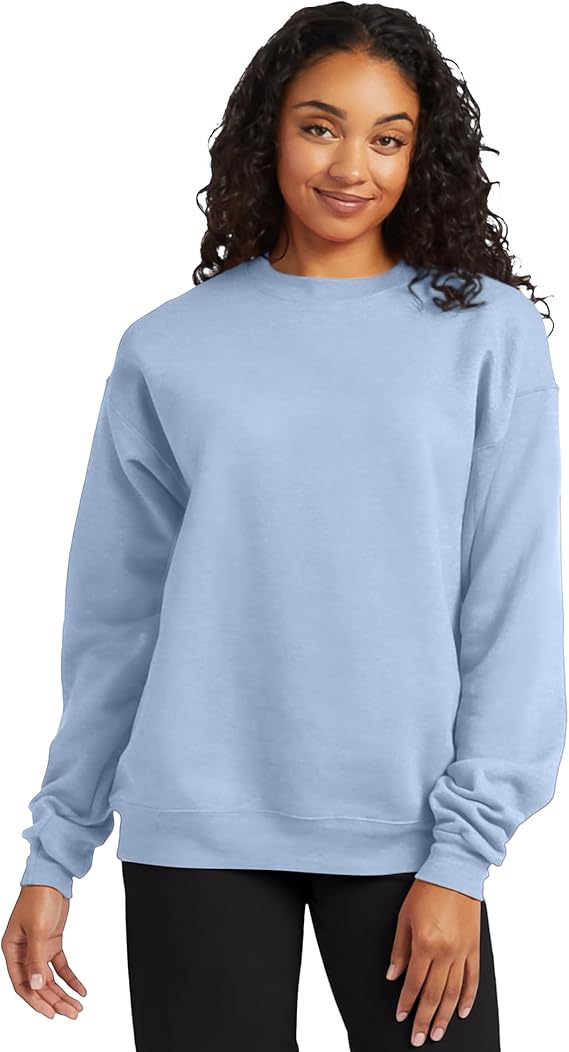 Winter Warm Casual Shirt Top Men's Long-sleeved Sweatshirt Sky Blue Pullover