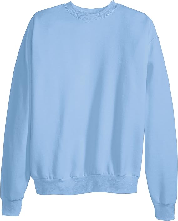 Winter Warm Casual Shirt Top Men's Long-sleeved Sweatshirt Sky Blue Pullover