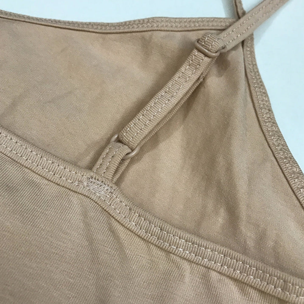 Women's Cotton Scoop Neck Adjustable Spaghetti Strap Cami Tank Tops