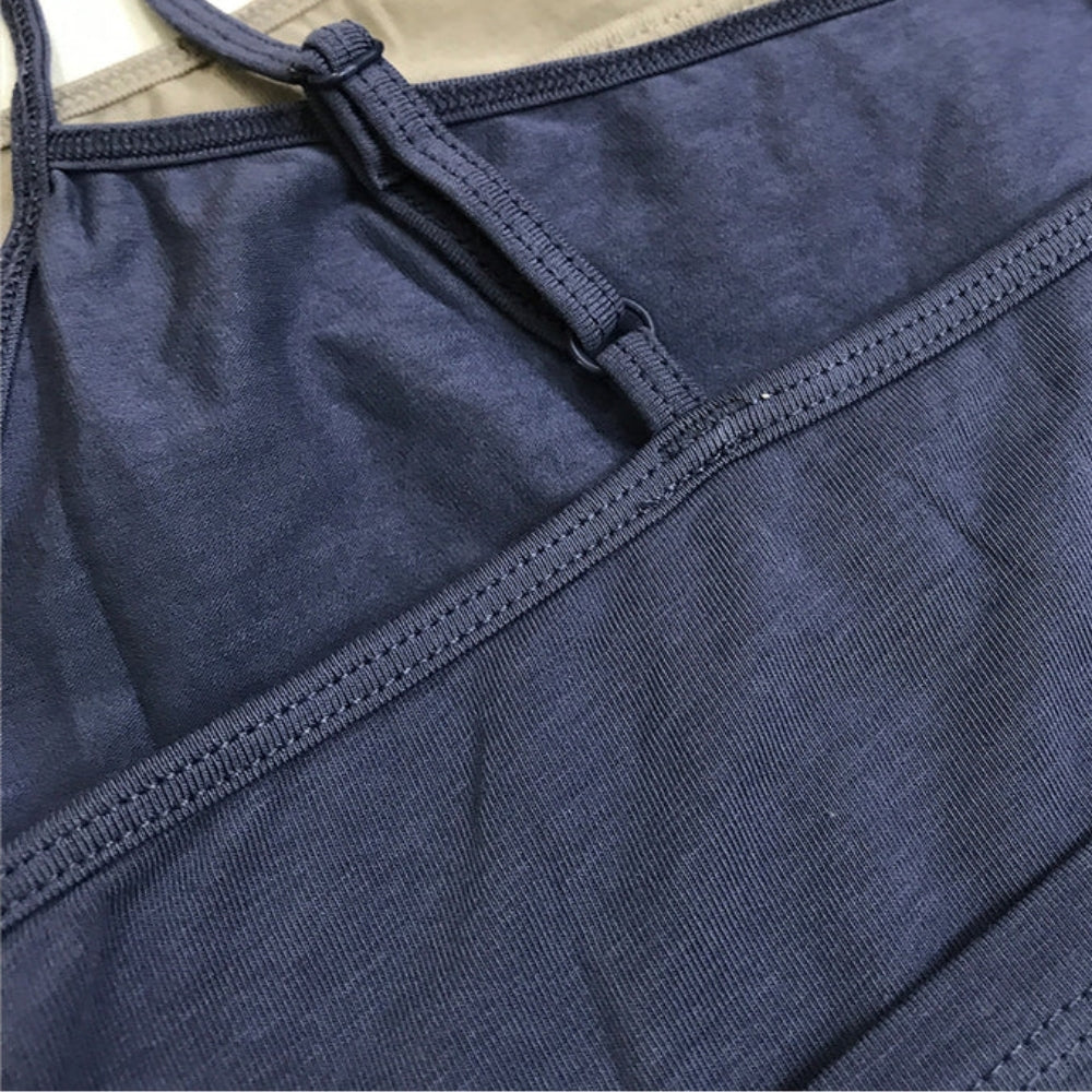 Women's Cotton Scoop Neck Adjustable Spaghetti Strap Cami Tank Tops