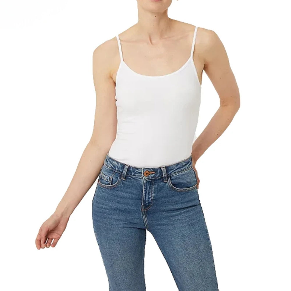 Women's Cotton Scoop Neck Adjustable Spaghetti Strap Cami Tank Tops