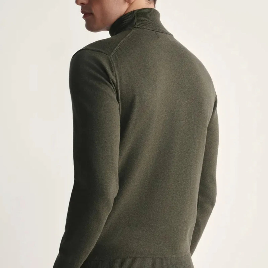 Mens Premium Cotton Turtleneck Long Sleeve Knit Sweater Supplier in Europe