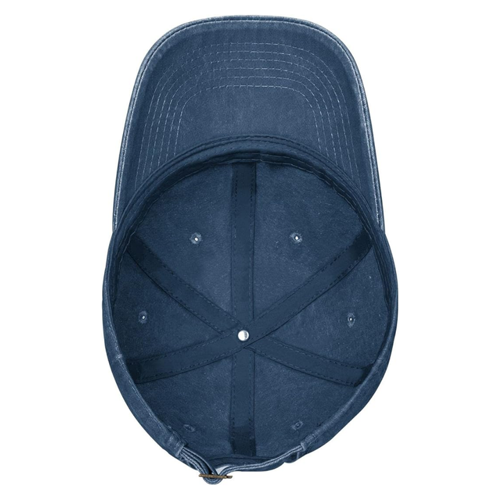 Europe Hat Embroidered Denim Fabric Washed Cap