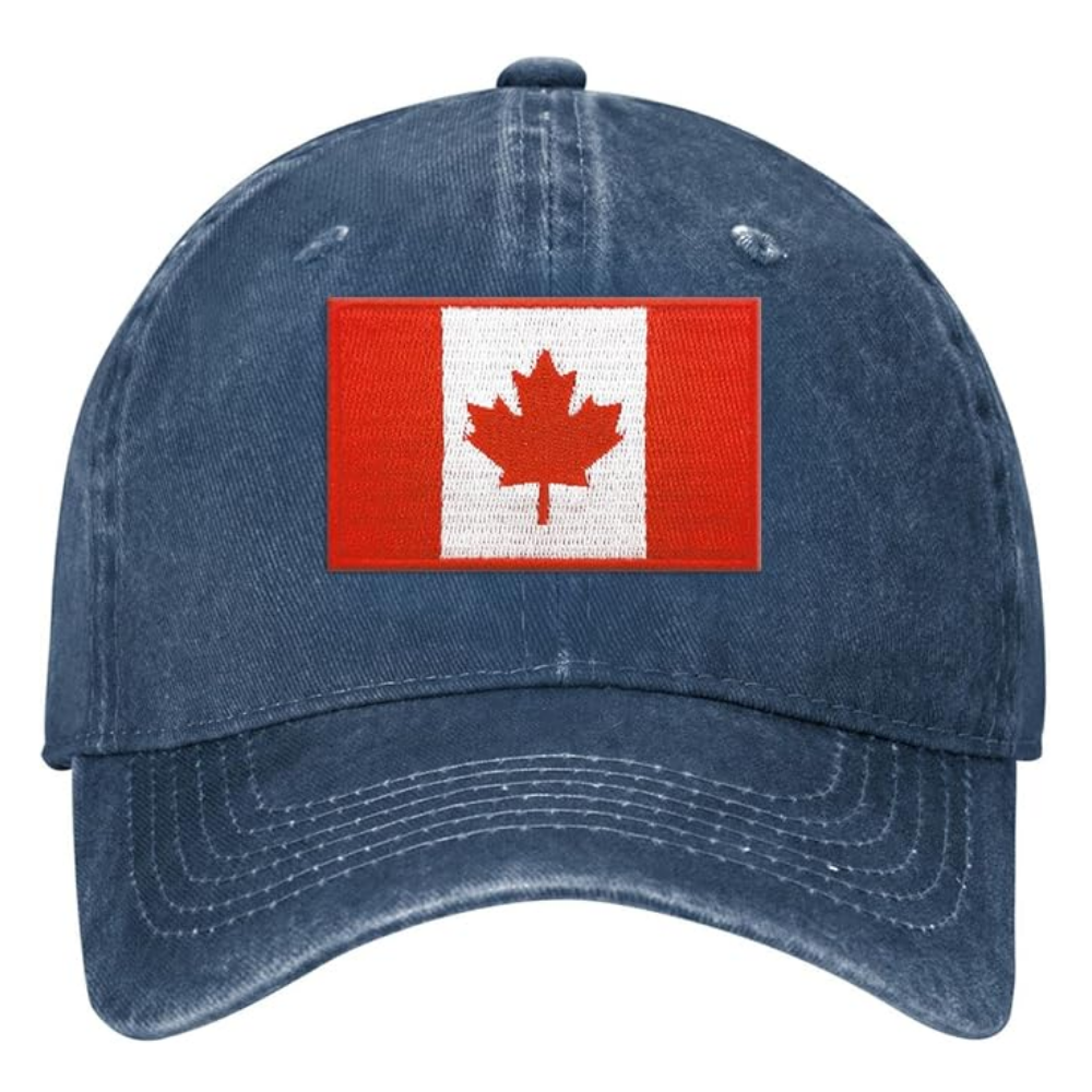 Europe Hat Embroidered Denim Fabric Washed Cap