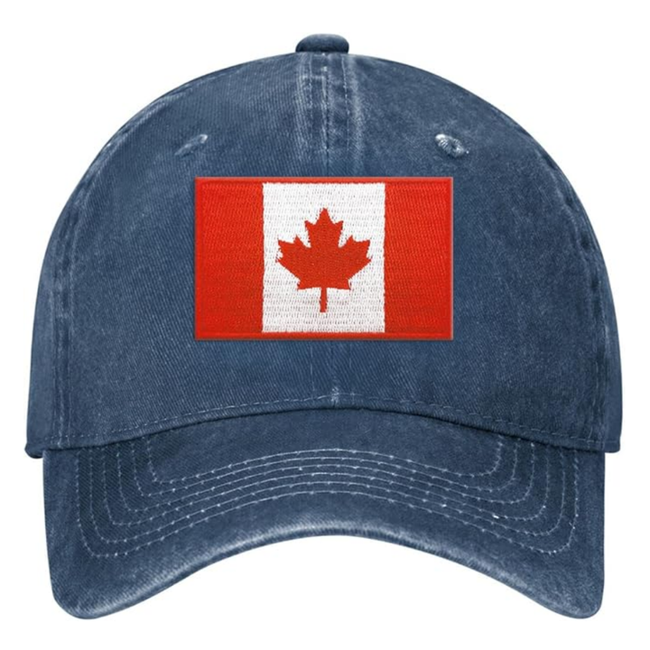 Europe Hat Embroidered Denim Fabric Washed Cap