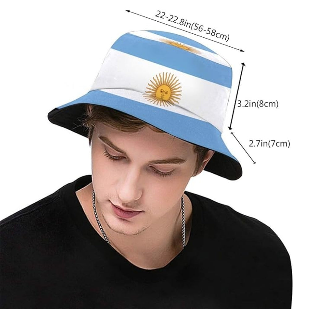 Wholesale Argentina Country Football Flag Bucket Hat Cap
