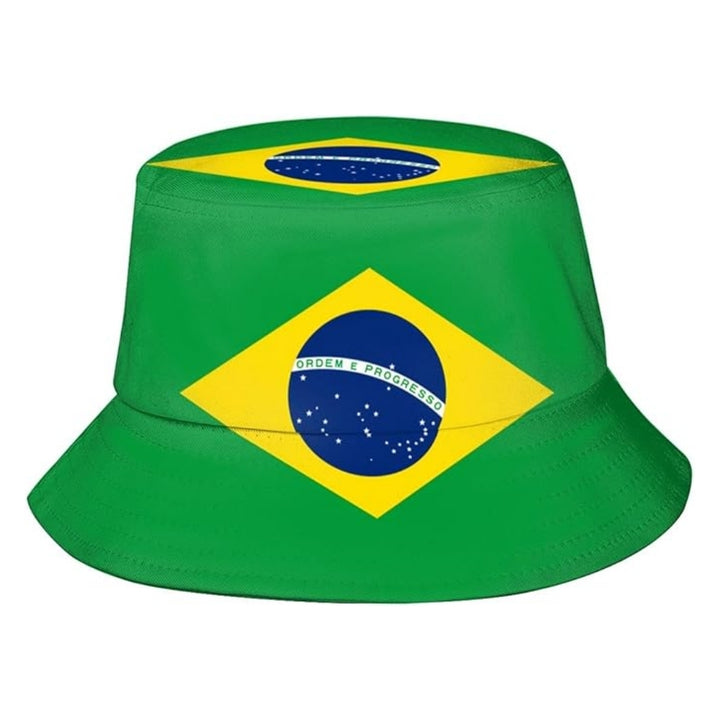 Wholesale Brazil Country Football Flag Bucket Hat Cap