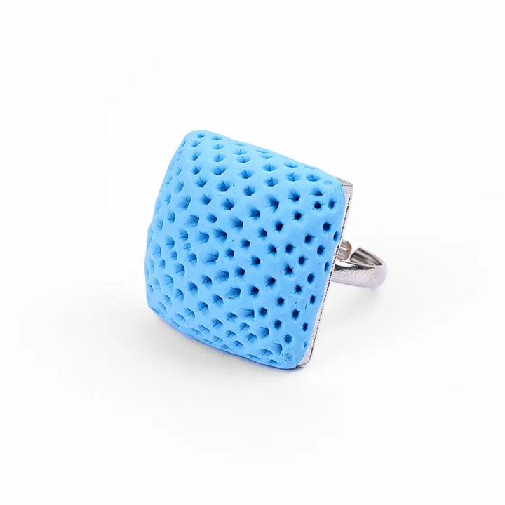 Clay Beads Brass Ring