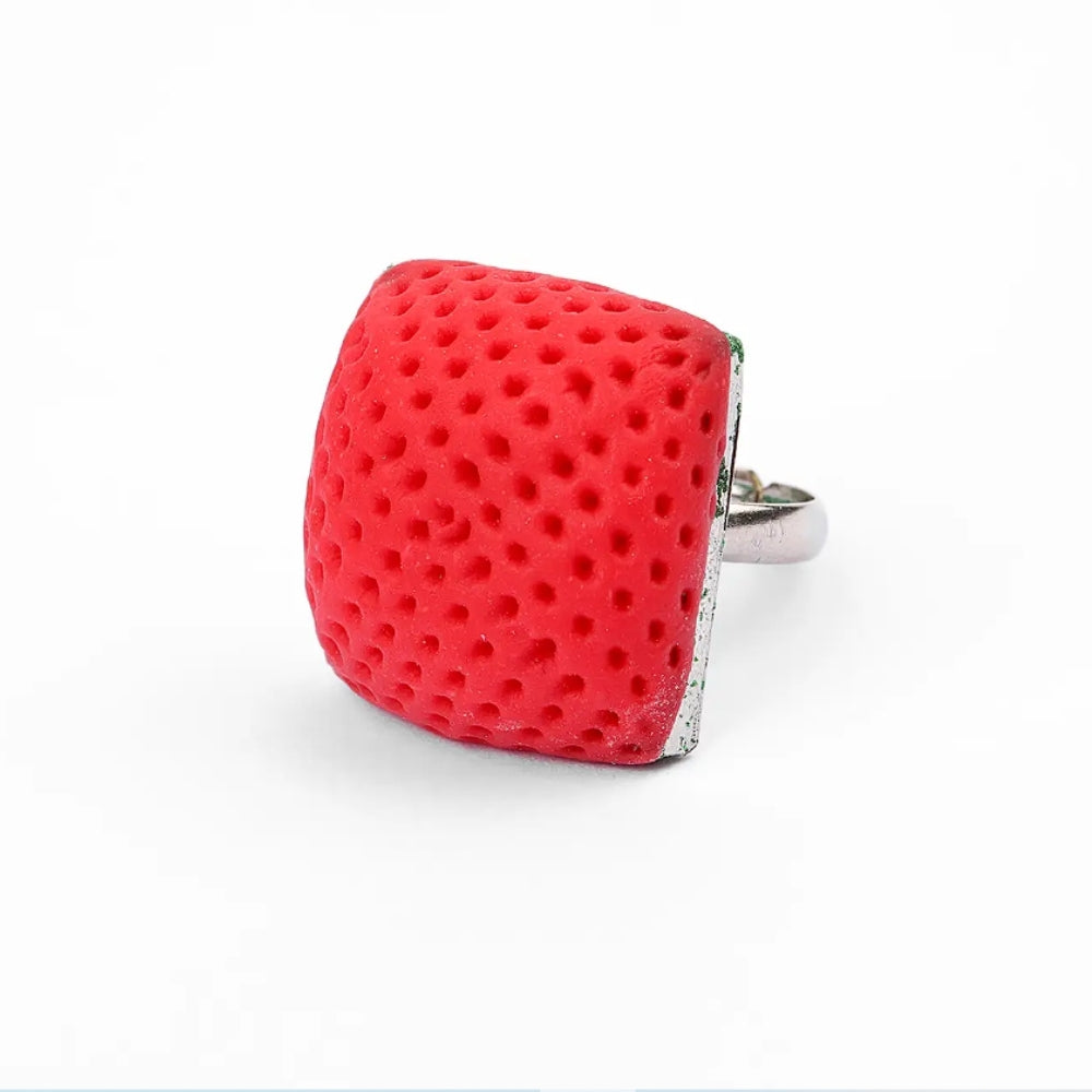 Clay Beads Brass Ring