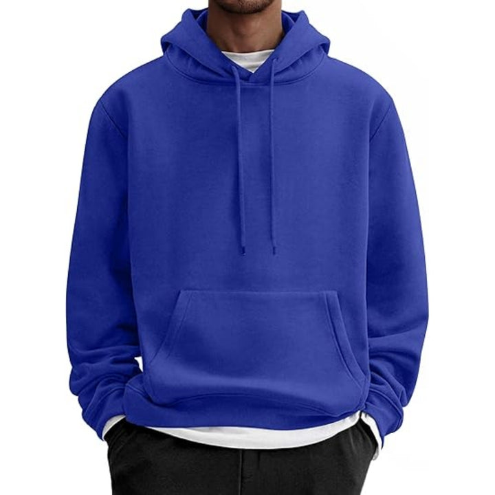 Men Cotton Fleece Hooded Sweatshirt