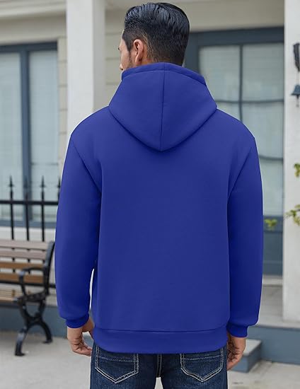 Men Cotton Fleece Hooded Sweatshirt