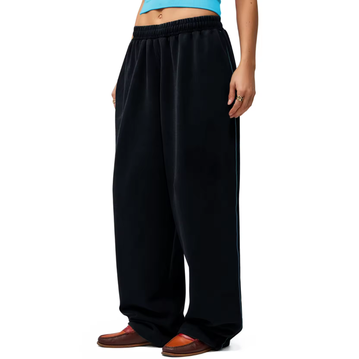 Autumn and Summer High Quality Sweatpants Women's Loose Baggy Fit Pants Low Waist Streetwear Pants with Pipings for Ladies Dance