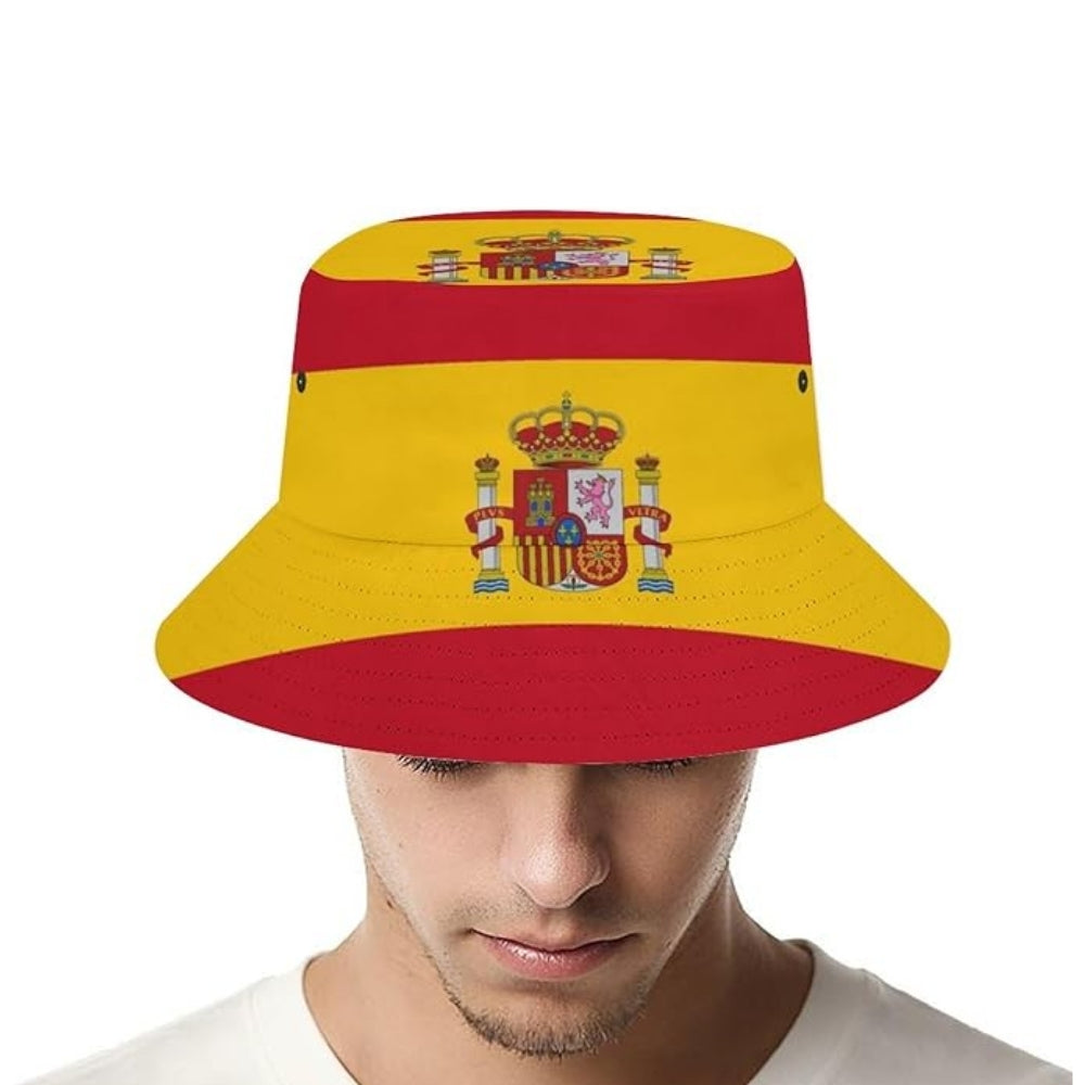 Wholesale Spain Football Flag Bucket Hat Cap