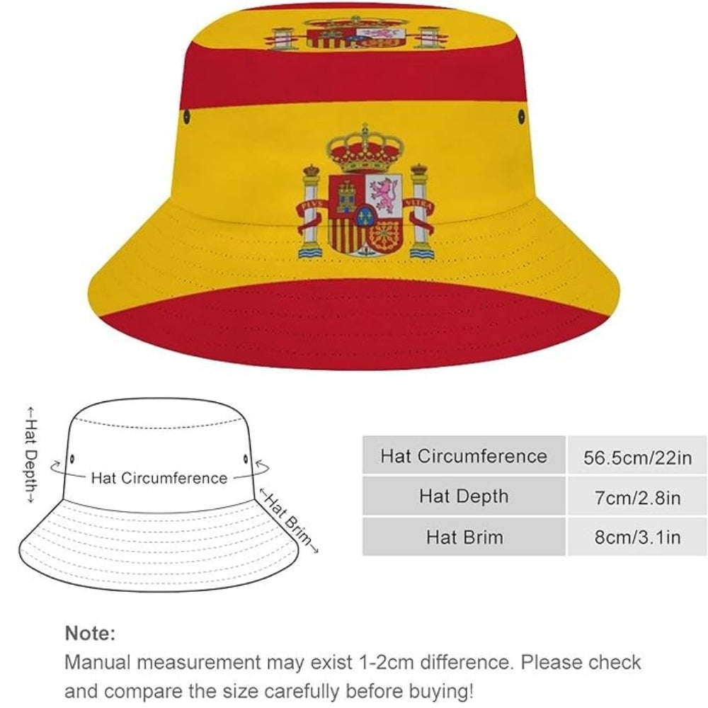 Wholesale Spain Football Flag Bucket Hat Cap