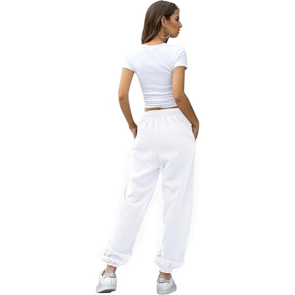 Women Workout Sweatpants Cotton Baggy Jogger