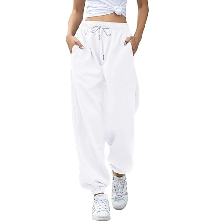 Women Workout Sweatpants Cotton Baggy Jogger