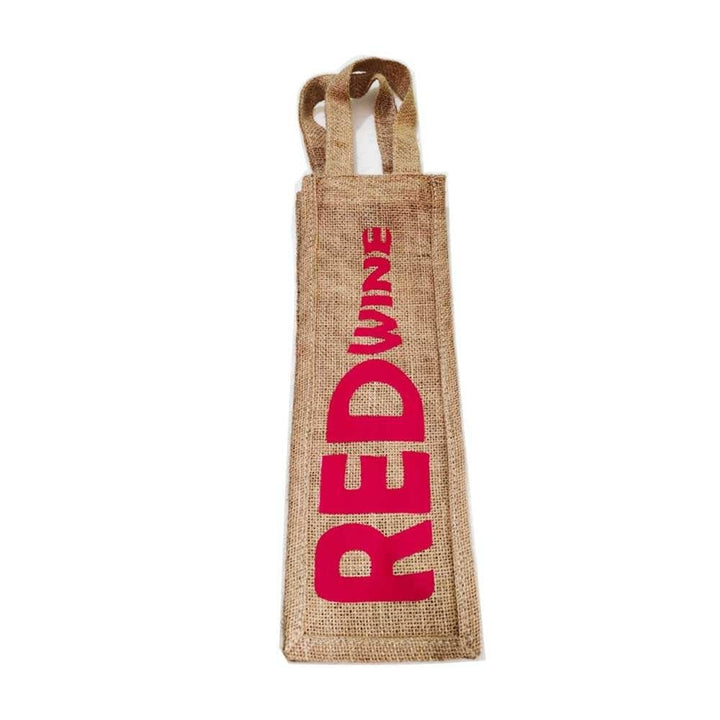 Natural Jute Canvas Tote Wine Bottle Carrier